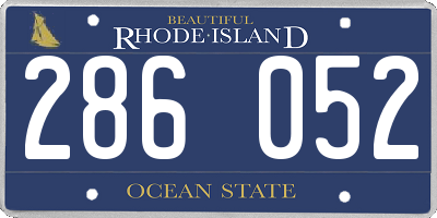 RI license plate 286052
