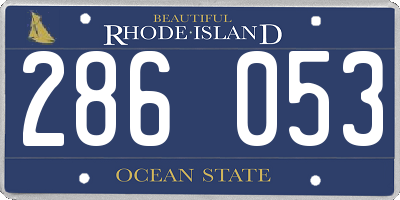 RI license plate 286053