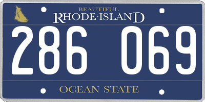 RI license plate 286069