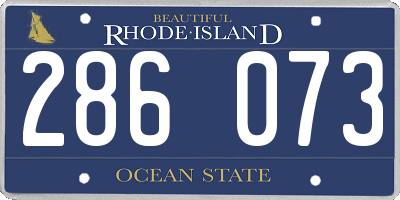RI license plate 286073
