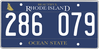 RI license plate 286079