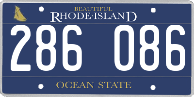 RI license plate 286086