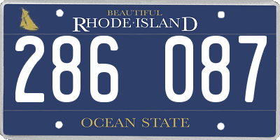 RI license plate 286087