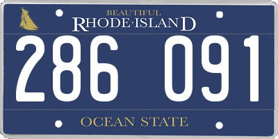 RI license plate 286091