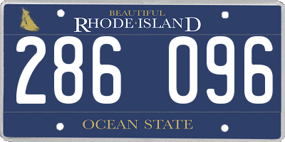 RI license plate 286096