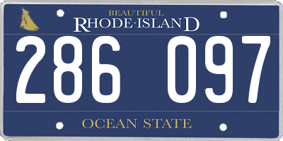 RI license plate 286097