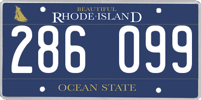 RI license plate 286099