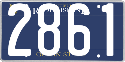RI license plate 2861
