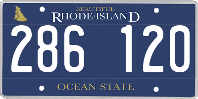 RI license plate 286120