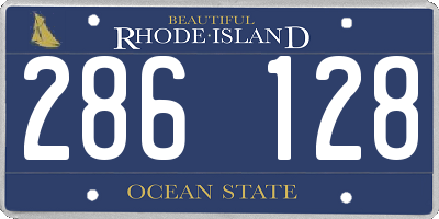 RI license plate 286128