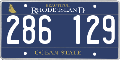 RI license plate 286129