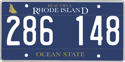 RI license plate 286148