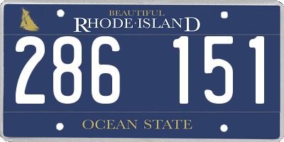 RI license plate 286151