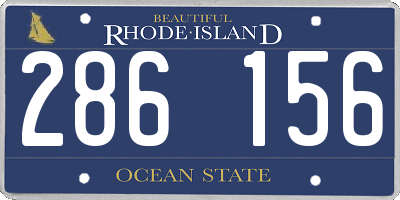RI license plate 286156