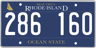 RI license plate 286160
