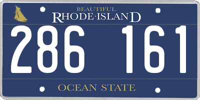 RI license plate 286161