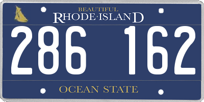 RI license plate 286162