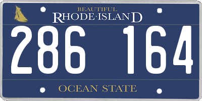RI license plate 286164
