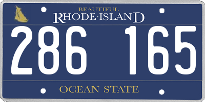 RI license plate 286165