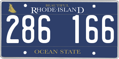 RI license plate 286166