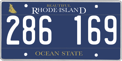 RI license plate 286169