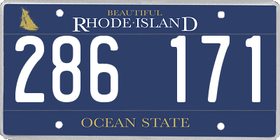 RI license plate 286171