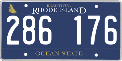 RI license plate 286176