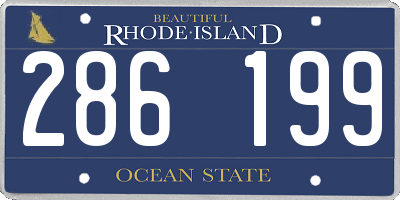 RI license plate 286199