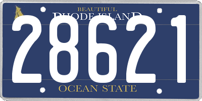 RI license plate 28621