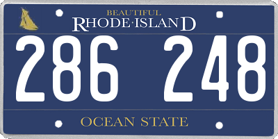 RI license plate 286248