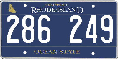 RI license plate 286249