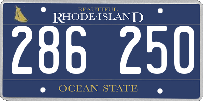 RI license plate 286250