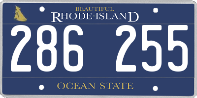 RI license plate 286255