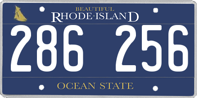 RI license plate 286256