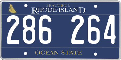 RI license plate 286264