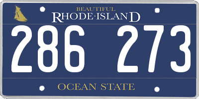 RI license plate 286273