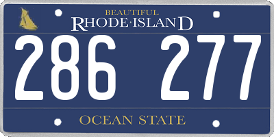 RI license plate 286277
