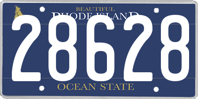 RI license plate 28628