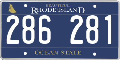 RI license plate 286281