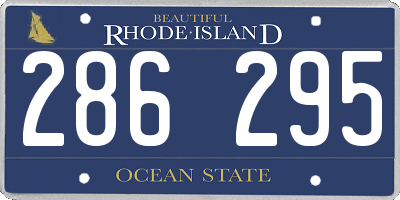 RI license plate 286295