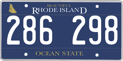 RI license plate 286298
