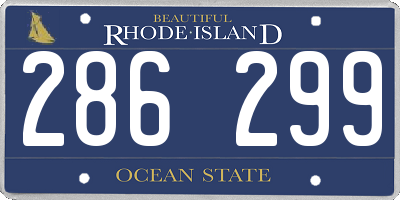 RI license plate 286299