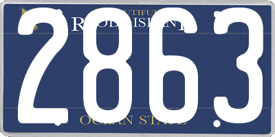 RI license plate 2863