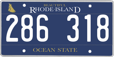 RI license plate 286318