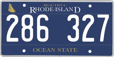 RI license plate 286327