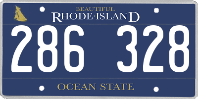 RI license plate 286328