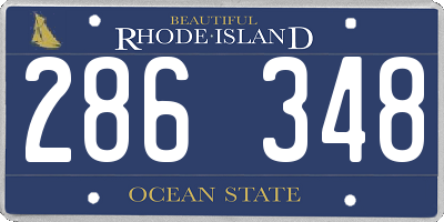 RI license plate 286348
