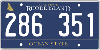 RI license plate 286351