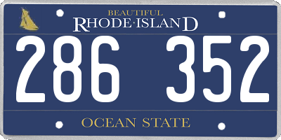 RI license plate 286352
