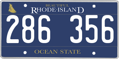 RI license plate 286356